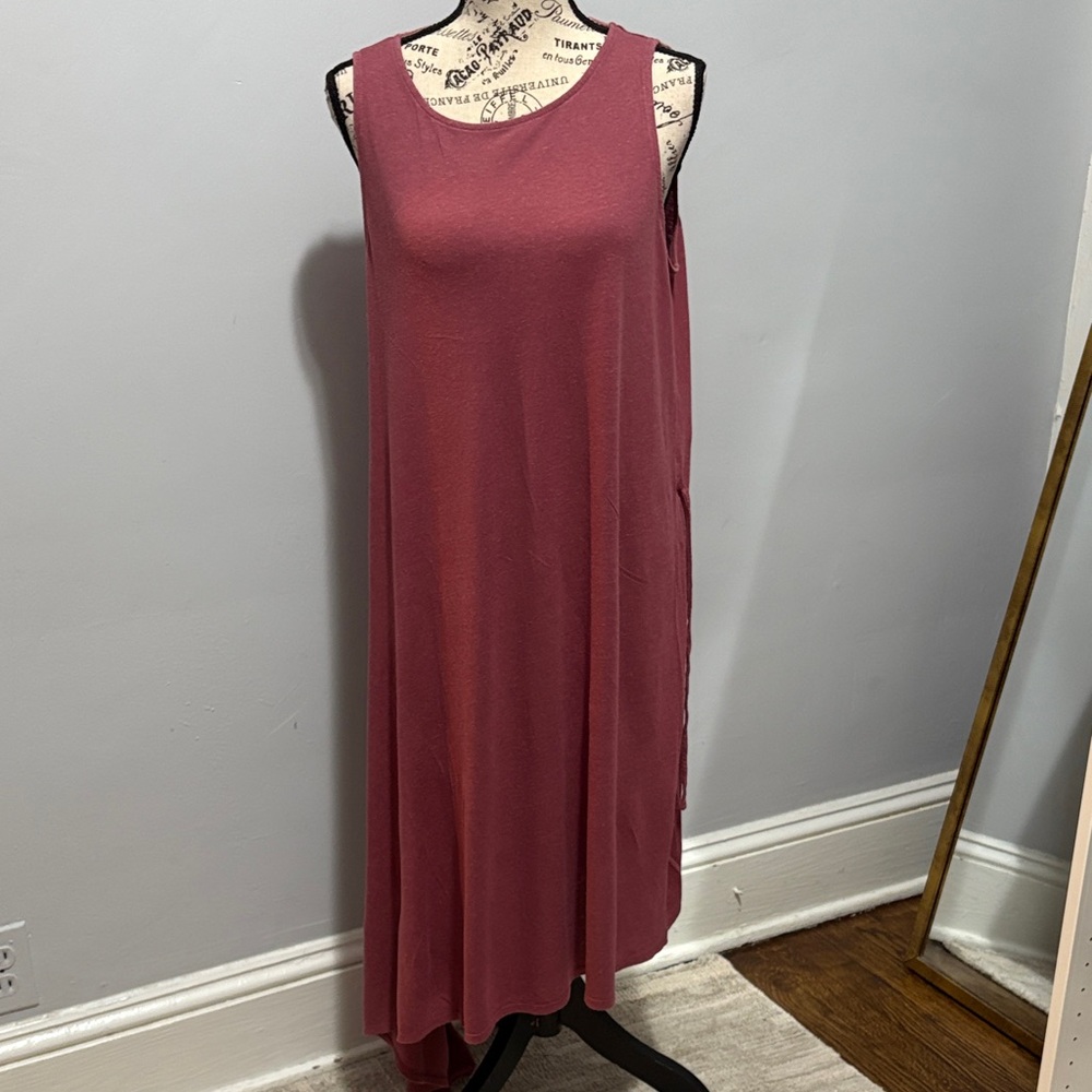 Chelsea28 Sleeveless High Low Dress in Dusty Rose